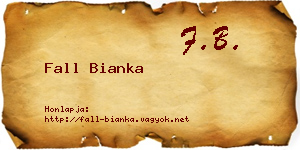 Fall Bianka névjegykártya