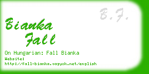 bianka fall business card